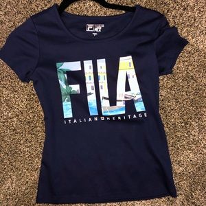 Fila small navy blue T women
